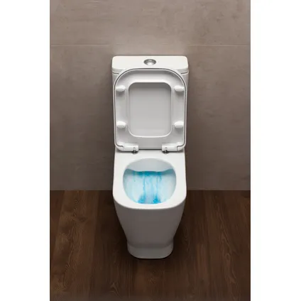 Aquavive duoblok toilet Look | Soft-close toiletzitting | Universee afvoer| Randloos toiletzitting wit 5