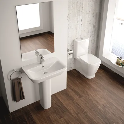 Aquavive duoblok toilet Look | Soft-close toiletzitting | Universee afvoer| Randloos toiletzitting wit 6