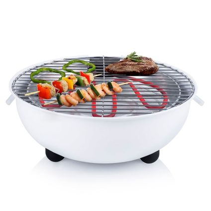 Tristar elektrische tafelbarbecue BQ2882 wit 1250W