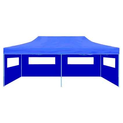 vidaXL Tente de réception pliable bleue 3 x 6 m 2