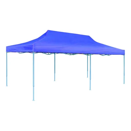 vidaXL Tente de réception pliable bleue 3 x 6 m 4