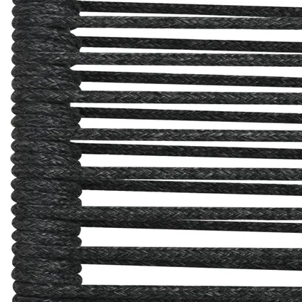 vidaXL 9-delige Tuinset katoenen touw en staal zwart 9