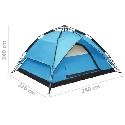 VidaXL tent pop-up 2-3 persoons 240x210x140 cm blauw 9