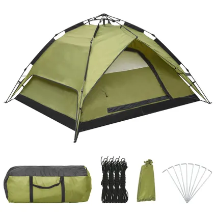 VidaXL tent pop-up 2-3 persoons 240x210x140 cm groen 3