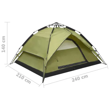 VidaXL tent pop-up 2-3 persoons 240x210x140 cm groen 9