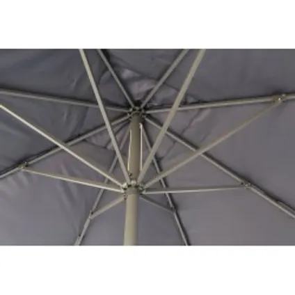 Parasol droit coupe-vent Easywind Belveo Harmattan polyester gris 3x3m 6