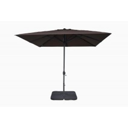 Parasol droit coupe-vent Easywind Belveo Harmattan polyester taupe 3x3m
