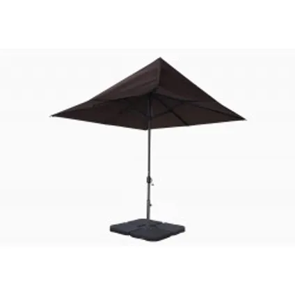 Parasol droit coupe-vent Easywind Belveo Harmattan polyester taupe 3x3m 4