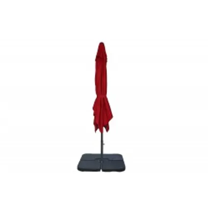 Parasol droit coupe-vent Easywind Belveo Harmattan polyester rouge 3x3m 5