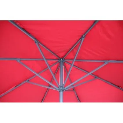 Parasol droit coupe-vent Easywind Belveo Harmattan polyester rouge 3x3m 8