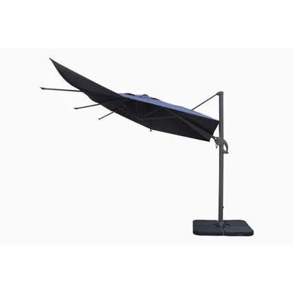 Parasol déporté coupe-vent Easywind Belveo Foehn polyester gris 3x3m 5