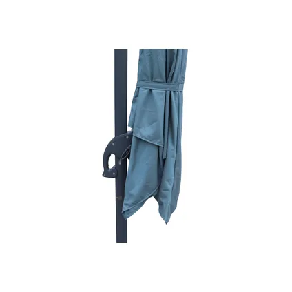 Parasol déporté anti-vent Easywind Belveo acrylique bleu 3x3m 2