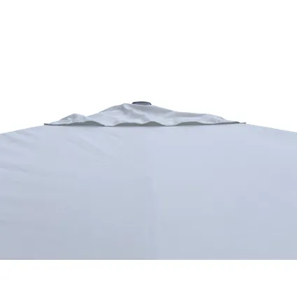 Parasol déporté anti-vent Easywind Belveo acrylique gris clair 3x3m 6
