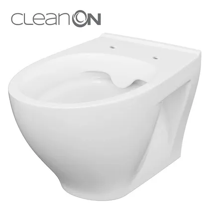 Cersanit hangtoilet Moduo wit | Soft-close & Quick release toiletzitting | Randloos toiletpot 7