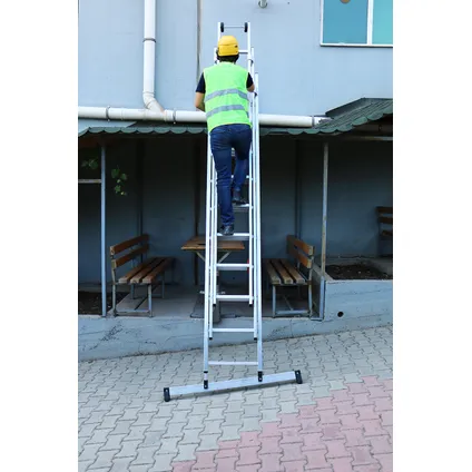 Smart Level Ladder professionele schuifladder 2x14-treeds 2