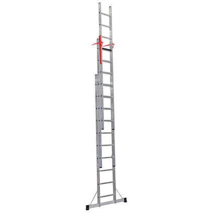 Smart Level Ladder professionele schuifladder 3-delig 3x8-treeds