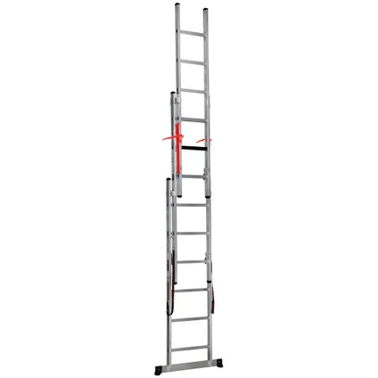 Let op Tanzania Afwijzen Smart Level Ladder professionele reformladder 3-delig 3x14-treeds