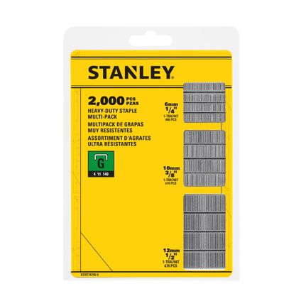 Multipack d'agrafes type G Stanley 8mm- 2000 pièces