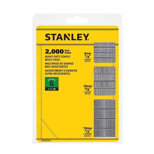 Multipack d'agrafes type G Stanley 8mm- 2000 pièces