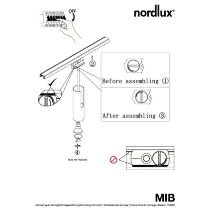 Spot Nordlux Link MIB6 blanc ø6cm 8W 2
