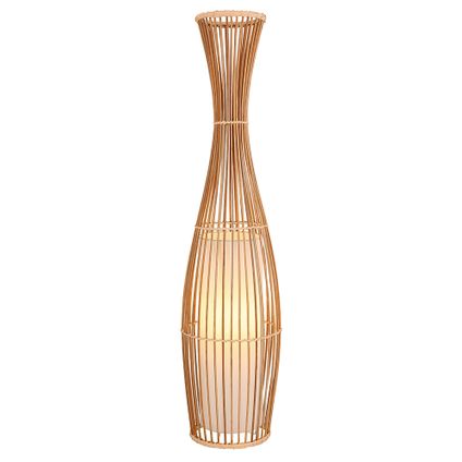 Globo vloerlamp Laglio 90 naturel bamboe E27