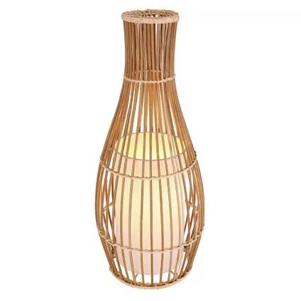 Globo tafellamp Laglio naturel bamboe E27