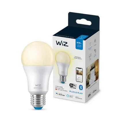 WiZ ledlamp A60 warm wit E27 8W