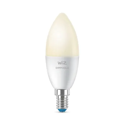WiZ ledlamp kaars C37 warm wit E14 4,9W 3