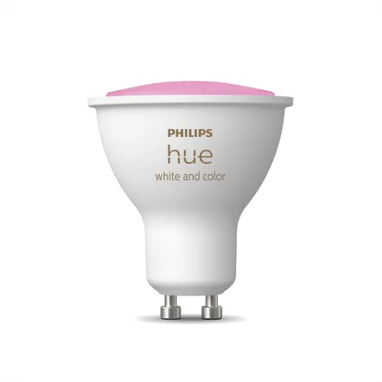 Spot LED Philips Hue lumière blanche et colorée GU10 4,3W 6