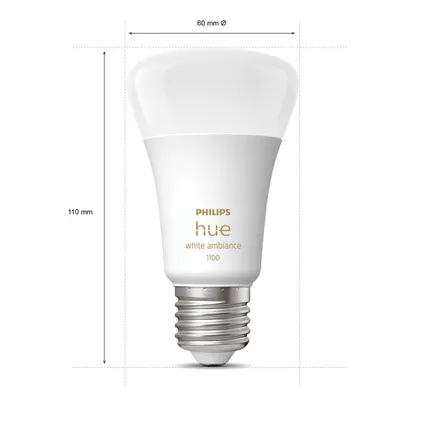 Ampoule LED Philips Hue E27 8W 2 pièces 7