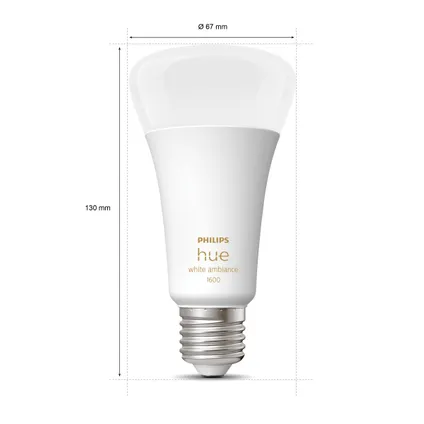 Ampoule LED Philips Hue A67 E27 15W 9