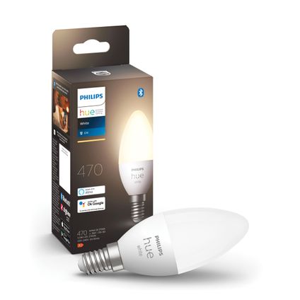 Ampoule LED bougie Philips Hue blanc chaud E14 5,5W