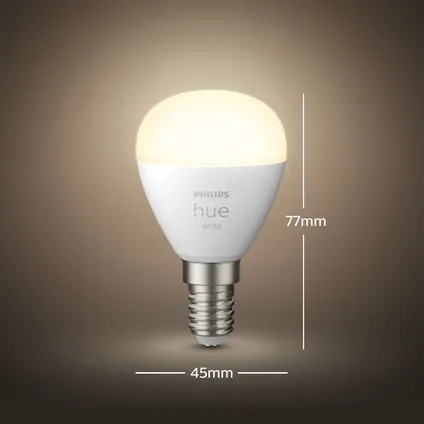 Ampoule LED sphérique Philips blanc chaud E14 5,7W 2 pièces 6