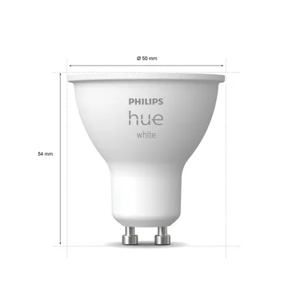 Spot LED Philips Hue blanc chaud GU10 5.2W 2 pièces 6