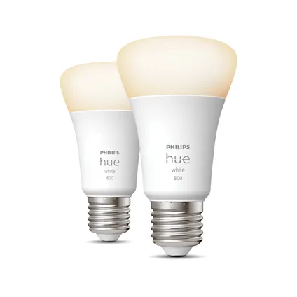 Ampoule LED Philips Hue blanc chaud E27 9W 2 pièces 8