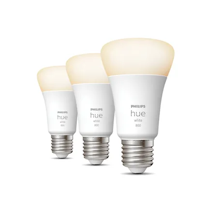 Philips Hue ledlamp warm wit E27 9W 3 stuks 7