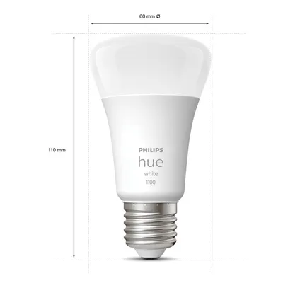 Ampoule LED Philips Hue A60 blanc chaud E27 9,5W 6