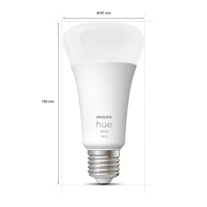 Philips Hue ledlamp A67 warm wit E27 15,5W 8