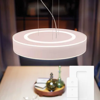 Philips Hue hanglamp Enrave wit ⌀42,5cm 33,5W met Hue Dimmer switch 6