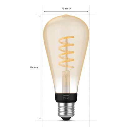 Philips Hue ledfilamentlamp edison ST72 E27 7W 8