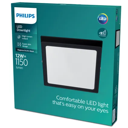 Plafonnier Philips Magneos LED noir 25cm 12W 4