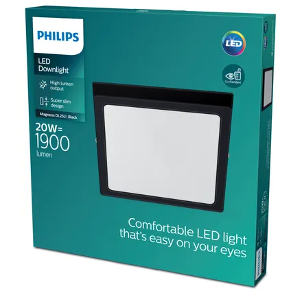 Plafonnier Philips Magneos LED noir 28,5cm 20W 4