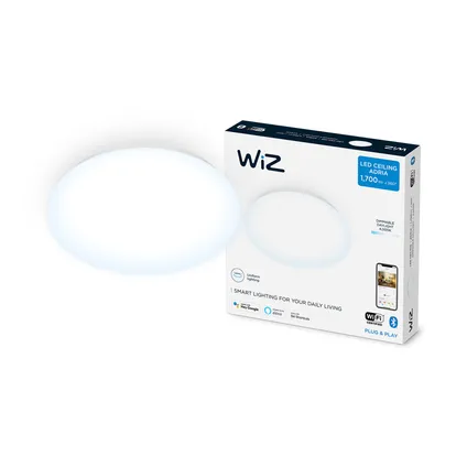 Plafonnier WiZ Adria blanc froid ⌀32cm 17W 6