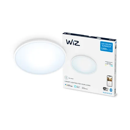 WiZ plafondlamp SuperSlim wit ⌀29,2cm 16W 7
