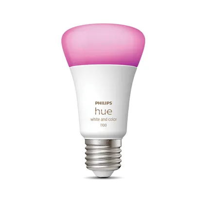 Ampoule LED Philips Hue lumière blanche et colorée E27 11W 6