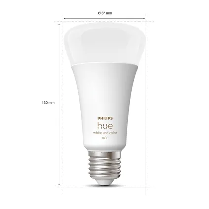 Philips Hue ledlamp A67 gekleurd E27 13,5W 9
