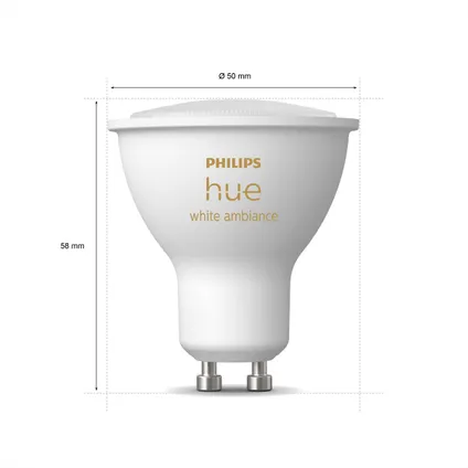 Spot LED Philips Hue GU10 4,3W 2 pièces 4