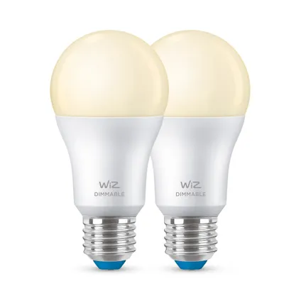 Lampe à led intelligente WiZ A60 blanc chaud E27 8W 2 pcs 9