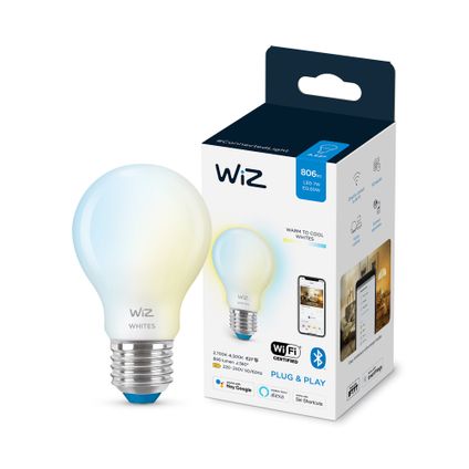 Ampoule LED intelligente WiZ blanc chaud E27 60W WiFi