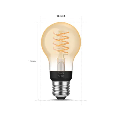 Philips Hue slimme ledfilamentlamp A60 E27 7W 2